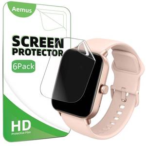 lot 14221 image: Aemus 6-Pack HD Screen Protector Films for IDW13  IDW15  IDW19 Smart Watch