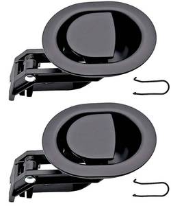 lot 14224 image: Ttmagic Black Recliner Release Handle Set of 2 w Wire Clips 3.5in x 3in