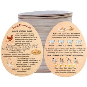 lot 14269 image: 255PCS Fresh Farm Egg Handling Instruction Cards - Premium 2.7 X 3.5 Inches - Eggs Shape Style - Egg Stamps for Eggs Care Egg Cartons Cheap Bulk - Egg Stamps for Fresh Eggs for Egg Cartons Reusable