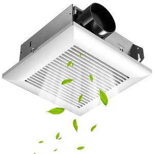 lot 19505 image: Zomagas Bathroom Exhaust Fan, 80 CFM Ceiling Mount