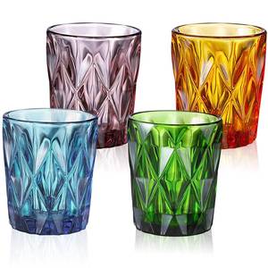 lot 19523 image: SIMPLEWORD Colored Drinking Glasses Set of 4, 10 OZ