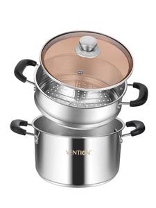 lot 19545 image: Vention 5.6 Qt Stainless Steel Couscous Steamer Pot