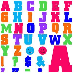 lot 19574 image: 136 Pcs 12 in Extra Large Bulletin Board Letter Bright Classroom Wall Decor