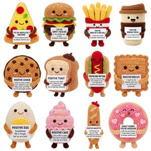 lot 19577 image: HunnmingRe Cute Food Crew 12 Pcs Crochet Doll with Positive Card