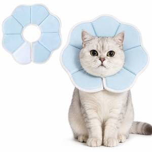 lot 20008 image: Avont Cat Cone M Adjustable Soft E-Collar, Blue