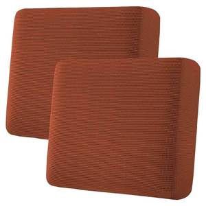 lot 20021 image: H.VERSAILTEX Super Stretch Individual Seat, Sofa Covers Couch, Cushion Covers Slipcover Sets Thick Jacquard Textured Twill Fabric (2 Piece Large Sofa Cushion Covers, Rust)