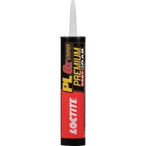 lot 20031 image: Loctite PL Premium Fast Grab Polyurethane Construction Adhesive, Gray, 10 fl oz Cartridge, 1 Pack