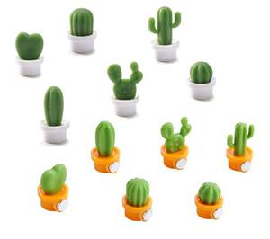 lot 20375 image: OYEFLY Succulent Plant Magnetic Refrigerator Stickers 12pc