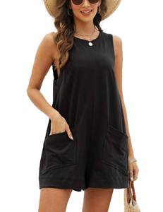 lot 20403 image: IMCTAH Womens Casual Romper Shorts Medium Black