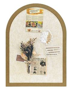 lot 20405 image: Toraso Arched Felt Bulletin Board 10.6 x 14.6 Camel