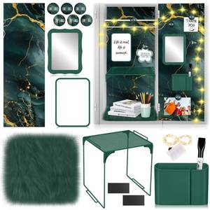 lot 20410 image: Gosodeny 17-Piece Green Marble Locker Organizer Kit