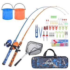 lot 20411 image: CODEK Kids Fishing Pole Set with Starter Kit - 2 Pack