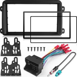 lot 20415 image: Immiper Double DIN Radio Dash Kit with Wire Harness VW