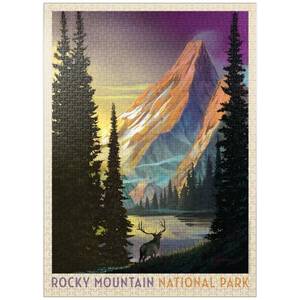 lot 20453 image: MyPuzzle 1000 Piece Jigsaw Puzzle Rocky Mountain National Park