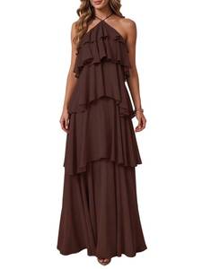 lot 20463 image: Medium Flowy Brides Maid Brown Dress