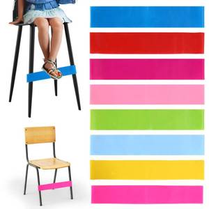 lot 20488 image: Yicelerate Chair Bands for Kids with Fidgety Feet, ADHD Tools for Kids, 16Pcs Multicolor Fidget Chair Bands for Sensory ADHD ADD Autism Classroom Home Must Haves Improve Focus and Reduce Restlessness
