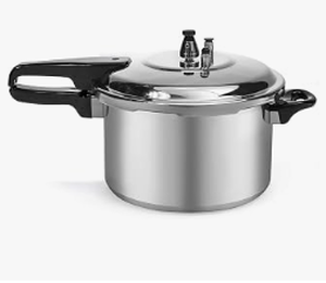 lot 1954 image: New 6-Quart Aluminum Pressure Cooker Fast Cooker Cookware Kitchen Large Capacity - Stock image may not match actual product images