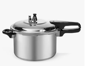 lot 5288 image: New 6-Quart Aluminum Pressure Cooker Fast Cooker Cookware Kitchen Large Capacity - Stock image may not match actual product image