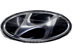 lot 8259 image: Hyundai Chrome Oval Vehicle Emblem Badge in Plastic Bag - Stock image may not match actual product image