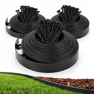 lot 9789 image: Gardzen 1.5 x100 Landscape Edging Kit with 120 Spikes