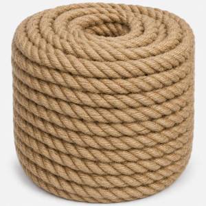 lot 9799 image: Twisted Manila Rope (34 in x 50 ft) Natural Jute Rope Thick Hemp Rope for Nautical, Swing Bed, Railing, Decorating