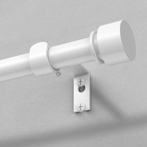 lot 9815 image: Modern White Curtain Rods for Windows 66 to 120 Inch, 1 Diameter Adjustable Heavy Duty Window Curtain Pole with Matte White End Cap Finials, Decorative Drapery Rods for Living Room, Bedroom