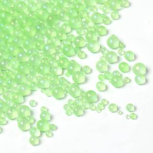 lot 10058 image: Acrylic Micro Beads 0.5-3mm -40000 Pcs- Premium Seed Beads for Resin Art, Nail Art, Jewelry Making, DIY Crafts, Model Building, Vase Filler & Decorative Scatter (Fruit Green)