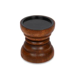 lot 10064 image: EDHAS Natural Mango Wood Candle Holder that Will Look Amazing in Your Home, Kitchen, Dining Room, or Bedroom (4 x 4 x 4)