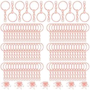 lot 10068 image: Hotop 360 Pcs Keychain Bulk, Keychain Making Kit, 25 mm, Rose Gold