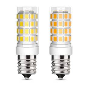 lot 10080 image: SZKOV 2-Pack E17 LED Bulb Microwave Oven Bulbs T7 ntermediate Base 8206232A Light 4W(40W Halogen Bulb Equivalent) for Over Counter Microwave Ovens,Home Light Fixtures AC110V-130V Daylight White 6000K