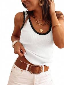 lot 10098 image: Tankaneo Womens V Neck Tank Tops Sleeveless Ribbed Knit Shirt Sweater Vest, Size M
