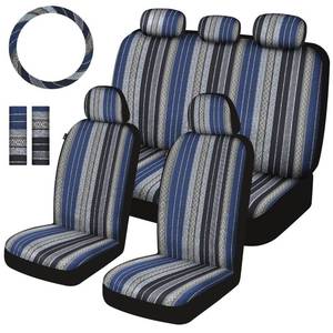 lot 11045 image: Sino Salected Baja Saddle Blanket Car Seat Covers Full Set 12PCS, Blue