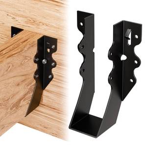 lot 11049 image: 25 Pcs Black 2x6 Joist Hangers for Wood, 18 Gauge Rafter Brackets, face Mount 2x6 Joist Hangers, Hurricane Ties Brackets for ShedBarnCoopPorchTruss, Structurally Sound and Aesthetically Pleasing