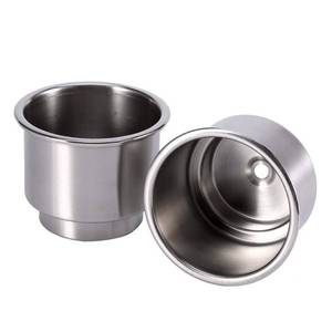 lot 12764 image: Keenso Marine Cup Holder,Stainless Steel Cup Holder Insert for Marine RV Boat Yacht Car