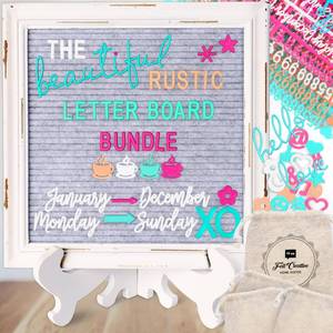 lot 1001 image: Felt Letter Board 10x10 Gray with Wood Frame & Stand
