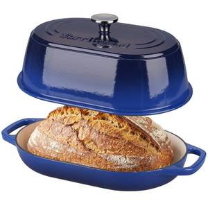 lot 1016 image: Enameled Cast Iron Dutch Oven 6 Quart Blue