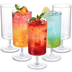 lot 1040 image: Ciaell Plastic Wine Goblets 12 Pack Short Stem