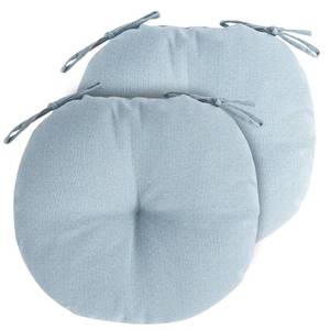 lot 1047 image: IN4 Care Outdoor Bistro Chair Cushion Set of 2, 15x15x4 Seat Pad, Frost Blue