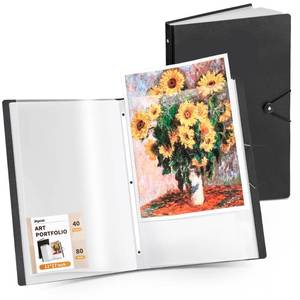 lot 1071 image: JoyCat Art Portfolio Binder 11 x 17 40 Pockets 80 Pages Black
