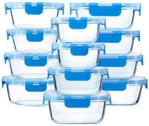 lot 1091 image: 24-Piece Glass Food Storage Containers
