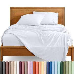 lot 1100 image: Bare Home King Sheet Set 1800 White