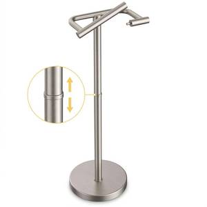 lot 1995 image: BESy Freestanding Toilet Paper Holder Brushed Nickel