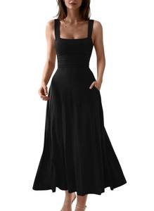 lot 2216 image: OYS Womens Sleeveless A-Line Maxi Dress Black