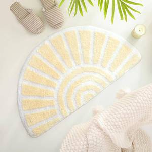 lot 2255 image: TRUEDAYS Sun Bath Mat Half Round 32.7x17.7 Inch Beige