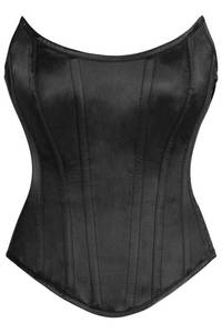 lot 2258 image: Daisy Corsets Womens Black Satin Steel Boned Overbust Corset  Retail $159.99, Size 2XL