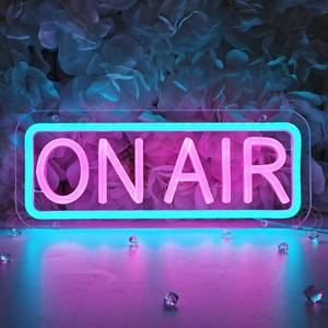 lot 2273 image: SYLHOME LED Neon Light Sign 11.81 Pink Ice Blue