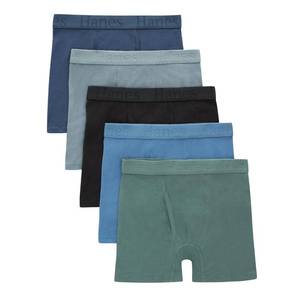 lot 2368 image: Hanes Boys Boxer Briefs, Viscose Bamboo, 5-Pack