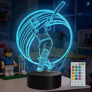 lot 2380 image: Colortown Cricket 3D Illusion Night Light with Remote