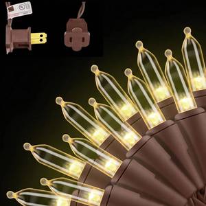 lot 2385 image: Cirza 150-Count Warm White LED Mini Christmas String Lights 50ft