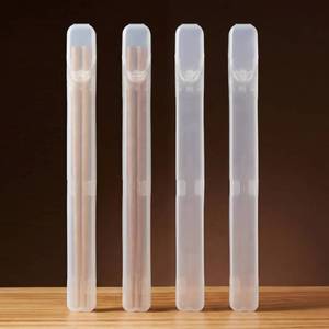 lot 2406 image: 4-Pack Chopsticks Case, Plastic Portable Storage